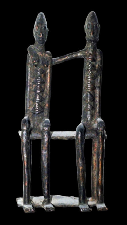Mali, Figurenpaar der Dogon aus Bronze