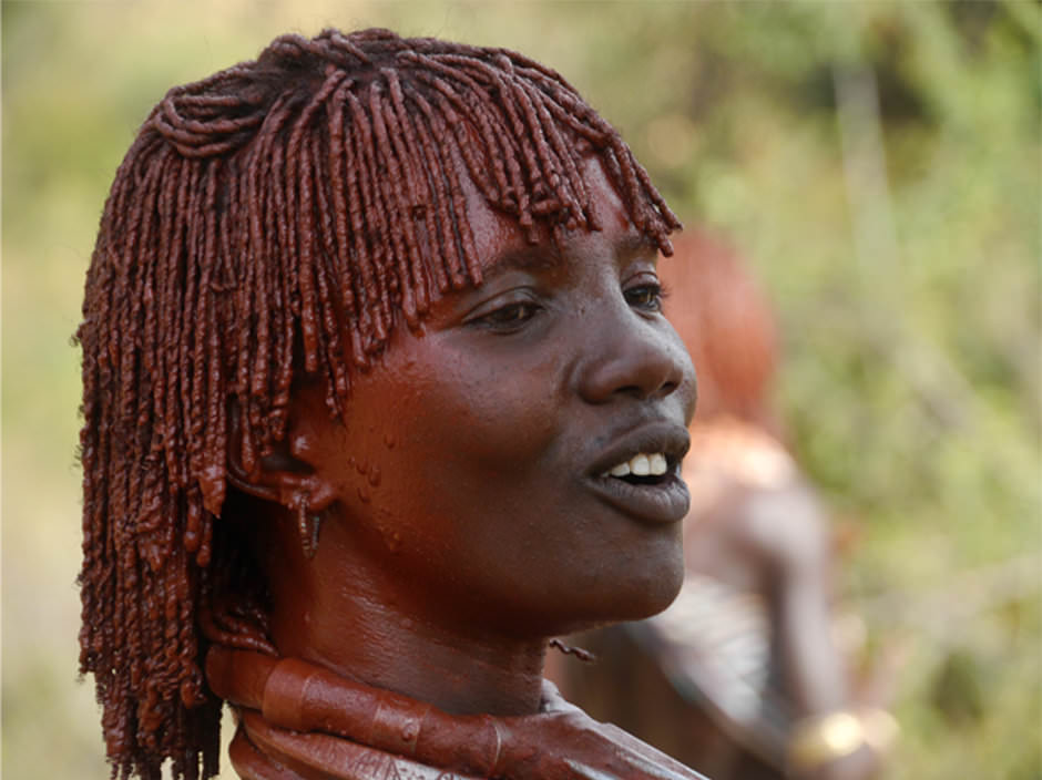 Frau der Hamar, Omorate, Äthopien 2015